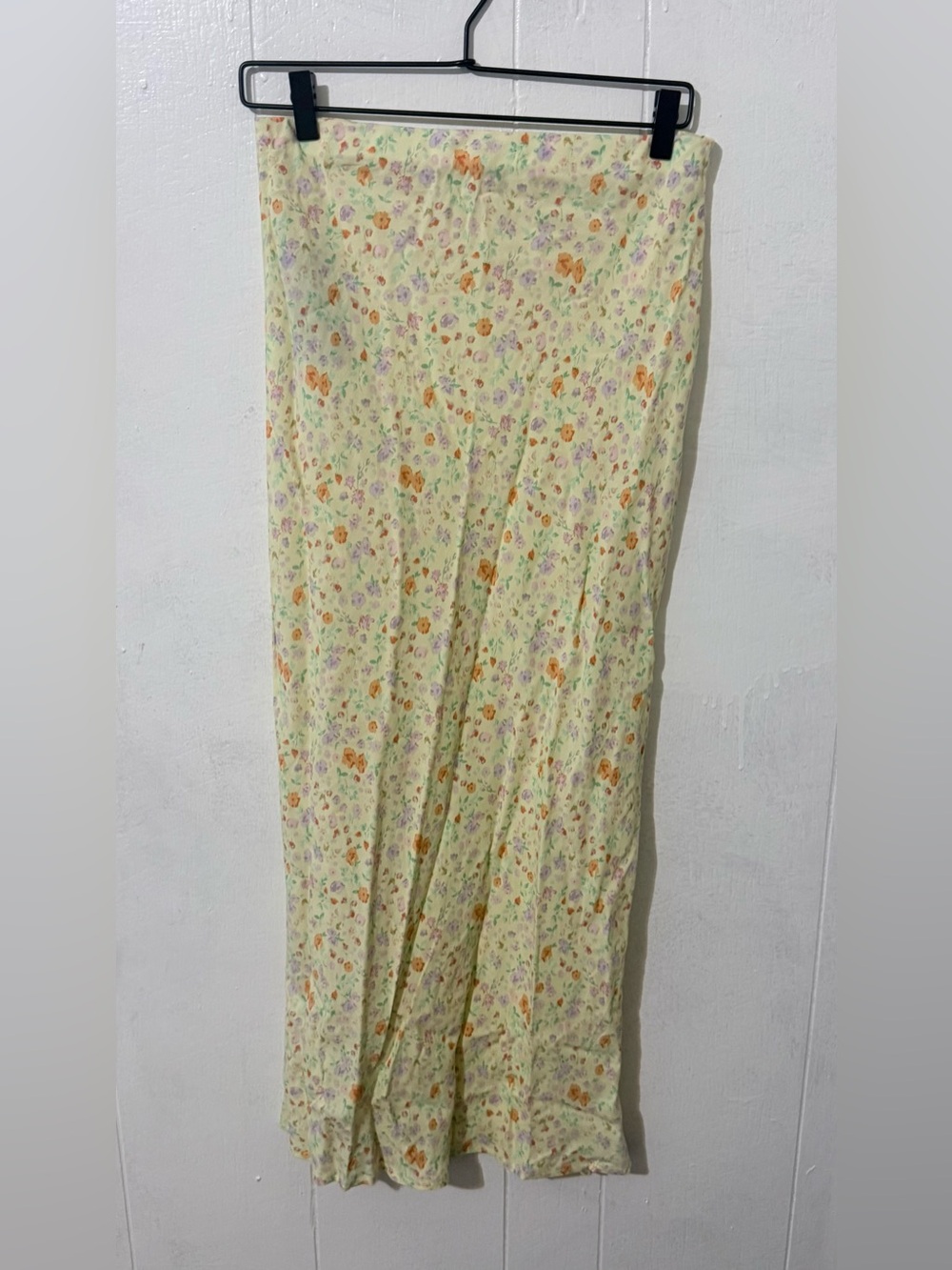 wild fable Yellow Floral Maxi Skirt with Orange & Lavender Accents